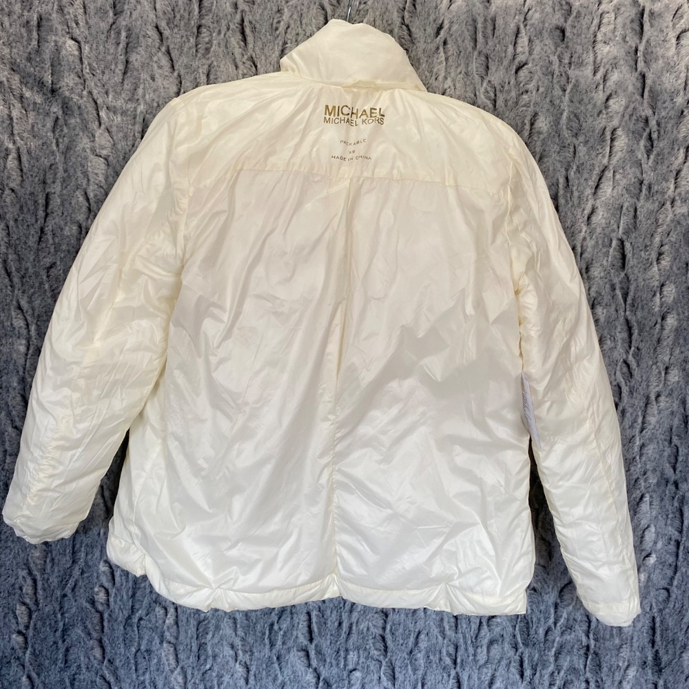 Michael Kors Packable Puffy Jacket, white, size XS - Picture 11 of 13